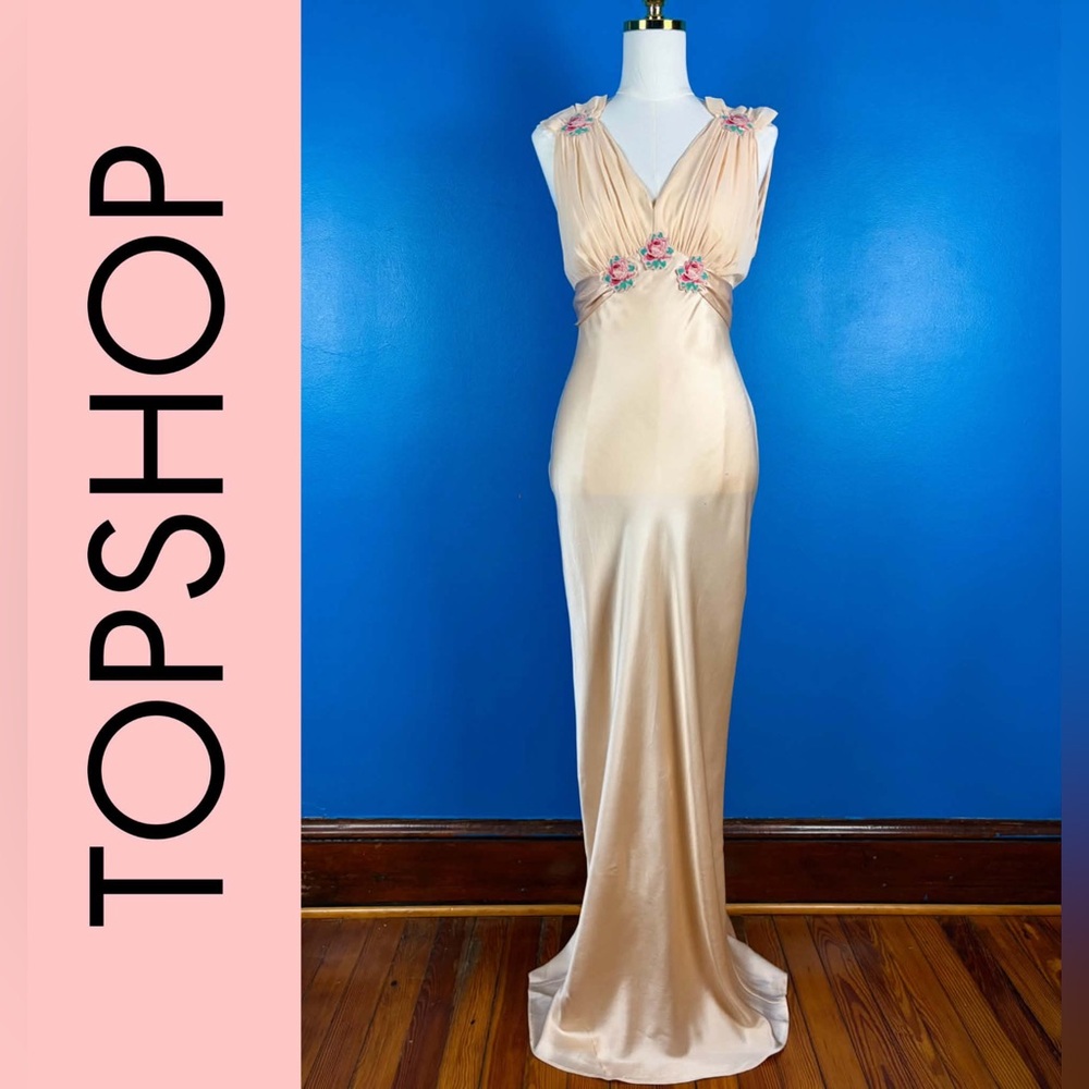 TOPSHOP Bridal Collection Silk Evening Gown, Size 10